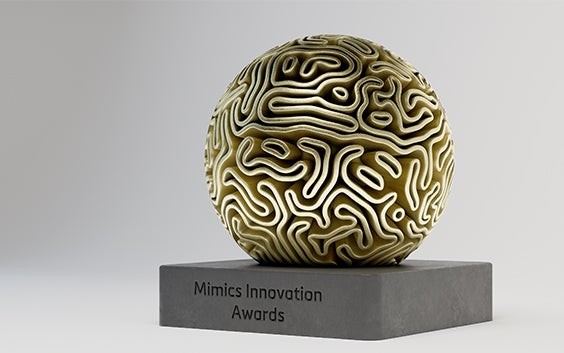 Mimics Innovation Awards trophy